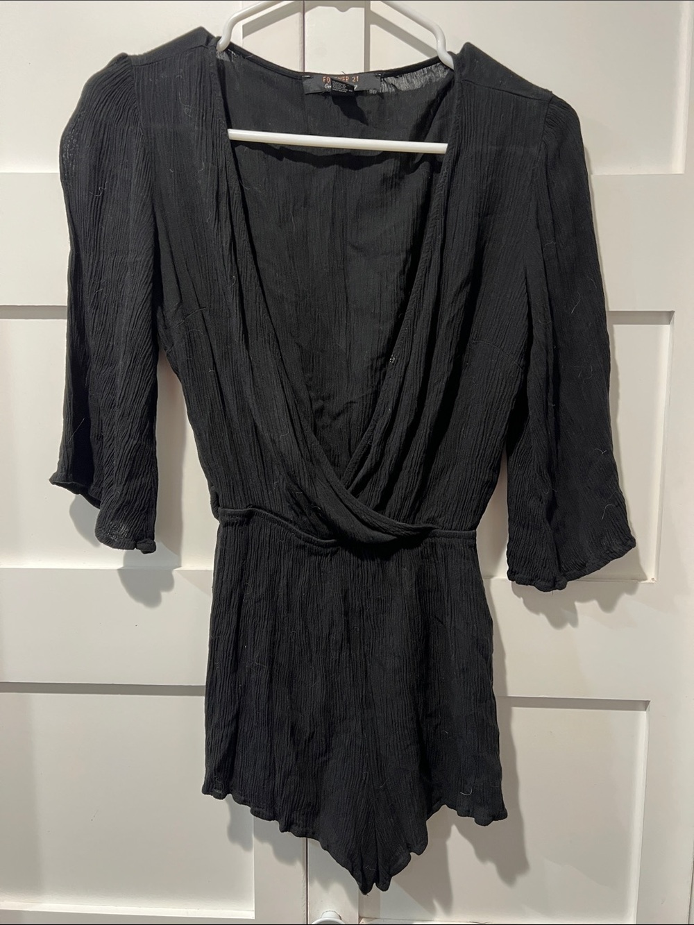 Forever 21 black ribbed romper